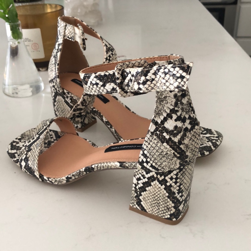 Brand new never worn FCUK snakeskin heels